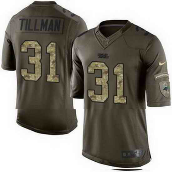 Nike Panthers #31 Charles Tillman Green Mens Stitched NFL Limited Salute to Service Jersey